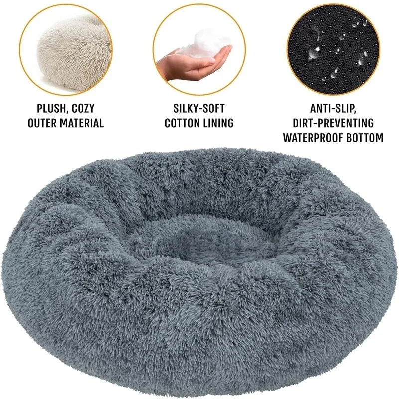 Calming Plush Pet Bed – Ultra Soft Anti-Anxiety Dog & Cat Sofa