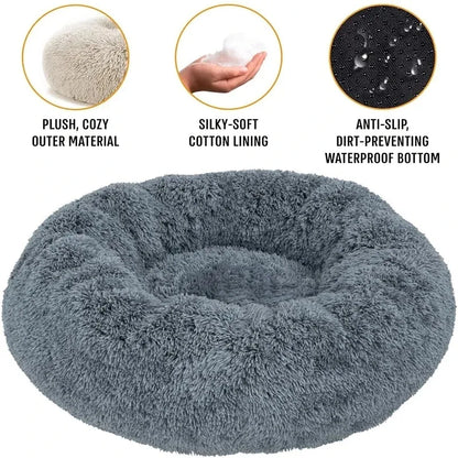 Calming Plush Pet Bed – Ultra Soft Anti-Anxiety Dog & Cat Sofa
