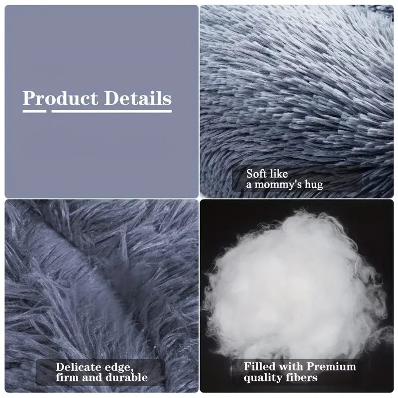 Calming Plush Pet Bed – Ultra Soft Anti-Anxiety Dog & Cat Sofa