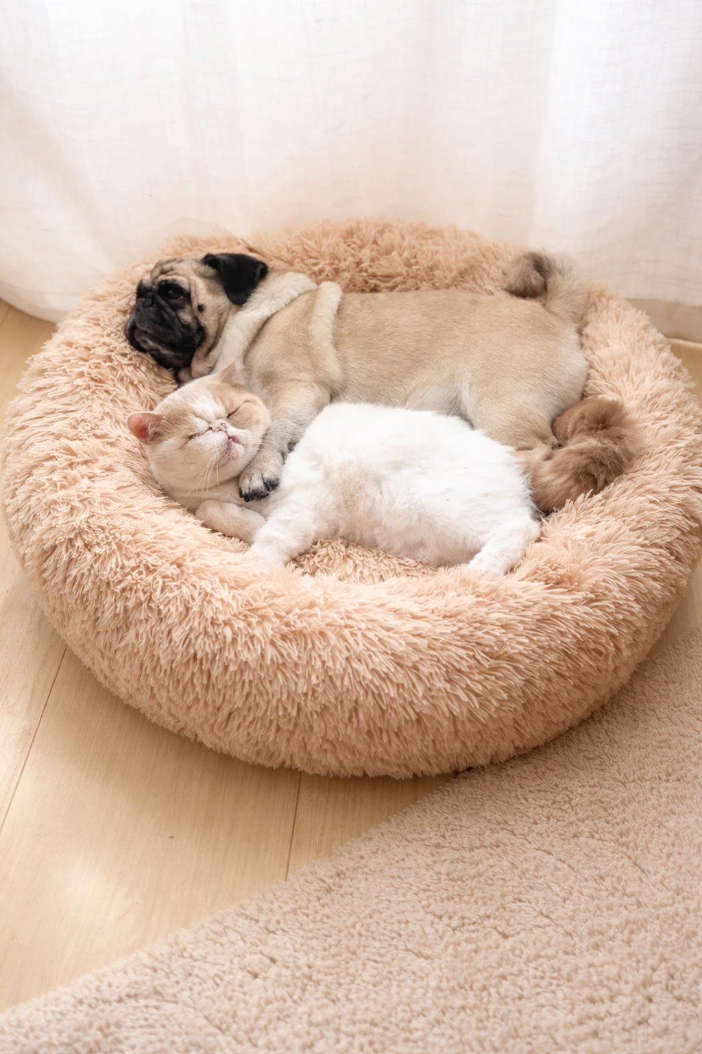 Calming Plush Pet Bed – Ultra Soft Anti-Anxiety Dog & Cat Sofa