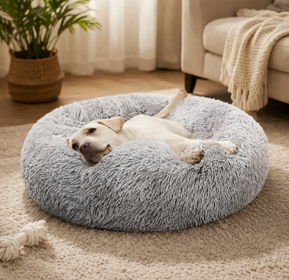 Calming Plush Pet Bed – Ultra Soft Anti-Anxiety Dog & Cat Sofa