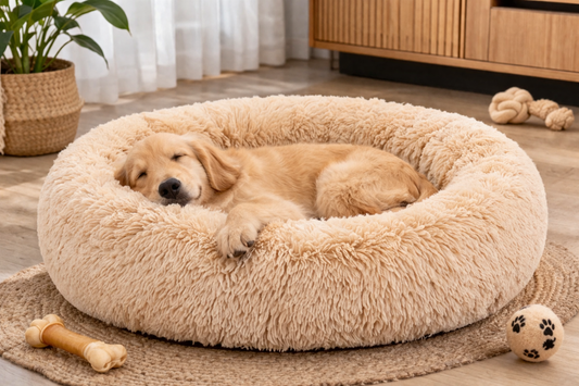 Calming Plush Pet Bed – Ultra Soft Anti-Anxiety Dog & Cat Sofa